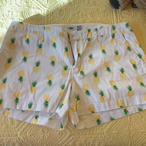 Pineapple print shorts
